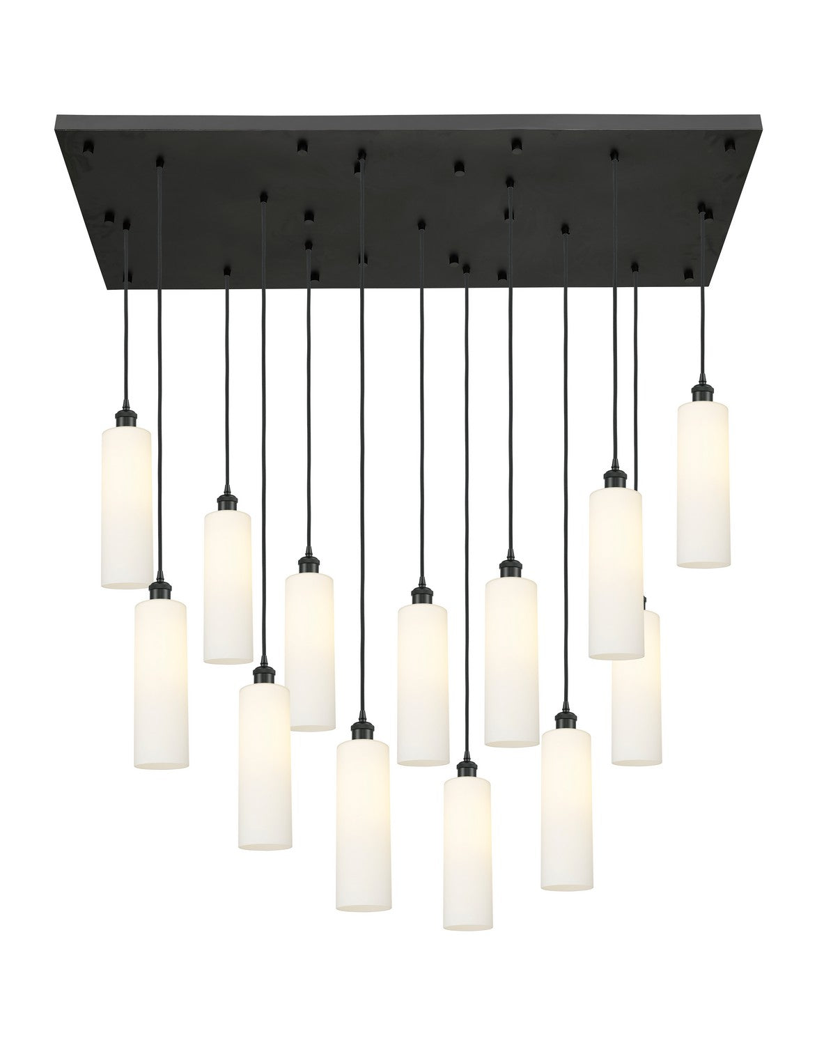 Innovations - 154BK-B-13P-BK-G434-12WH - 13 Light Pendant - Downtown Urban - Matte Black