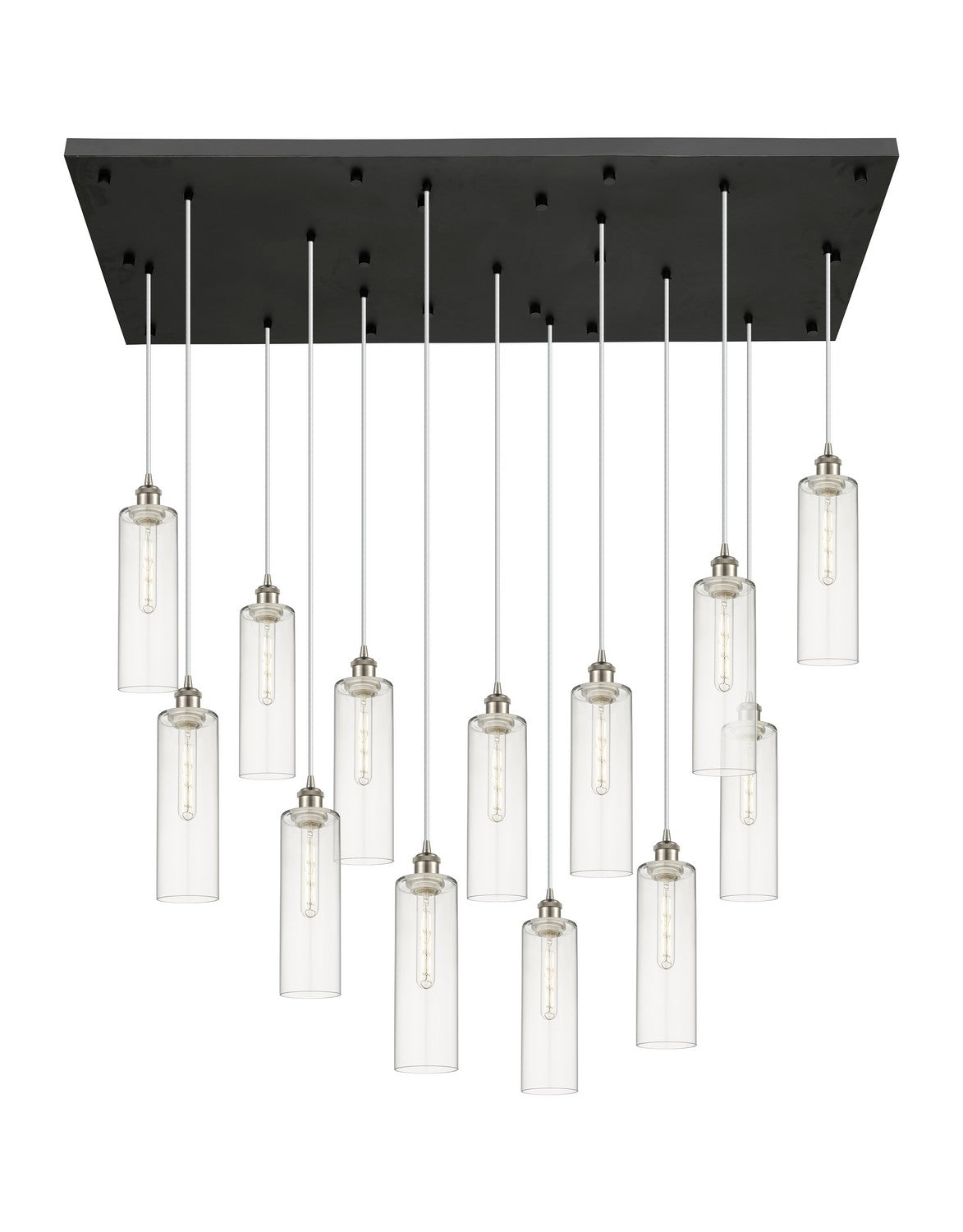 Innovations - 154BK-B-13P-SN-G434-12CL - 13 Light Pendant - Downtown Urban - Brushed Satin Nickel