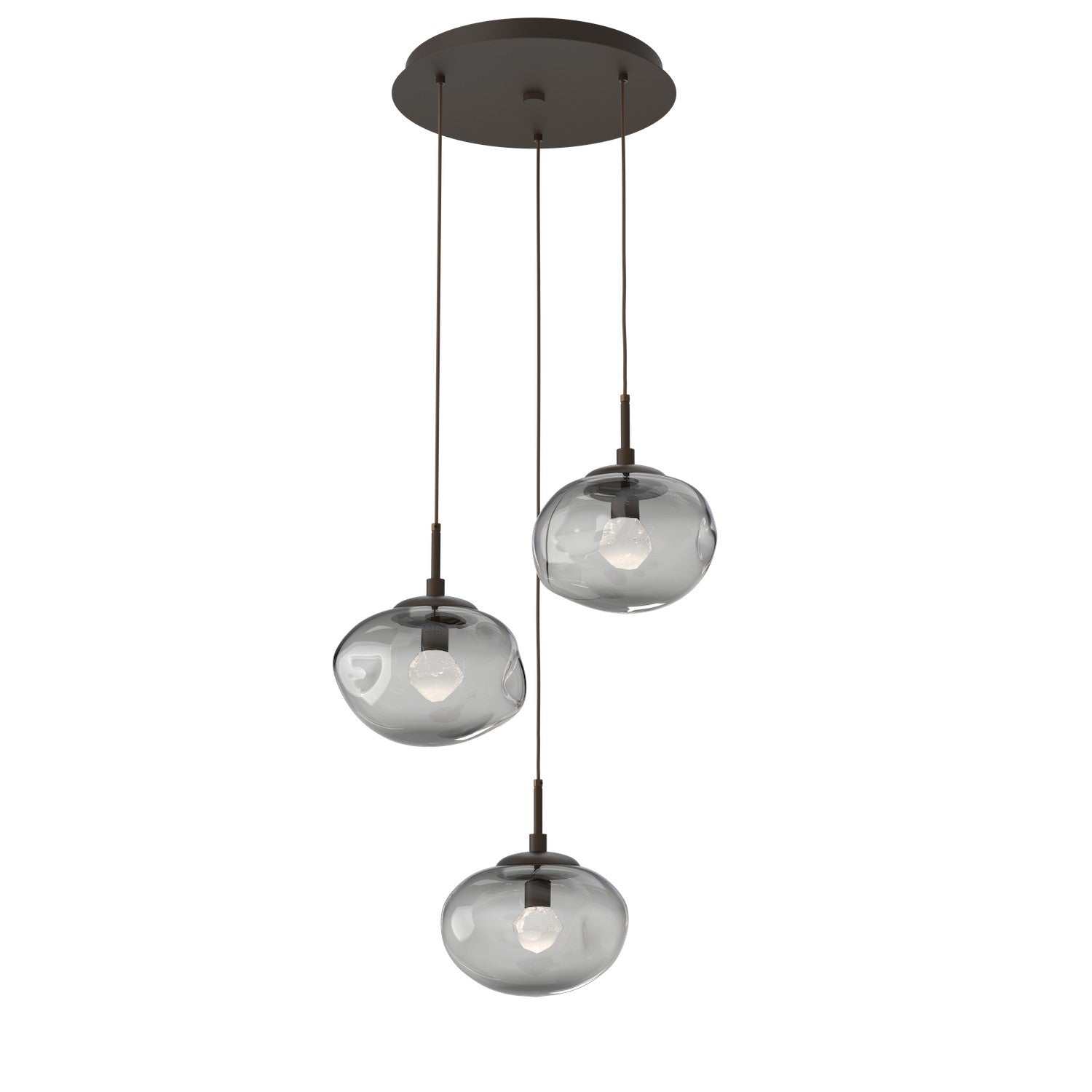 Hammerton Studio - CHB0068-03-FB-ZS-C01-L3 - LED Pendant - Nebula - Flat Bronze