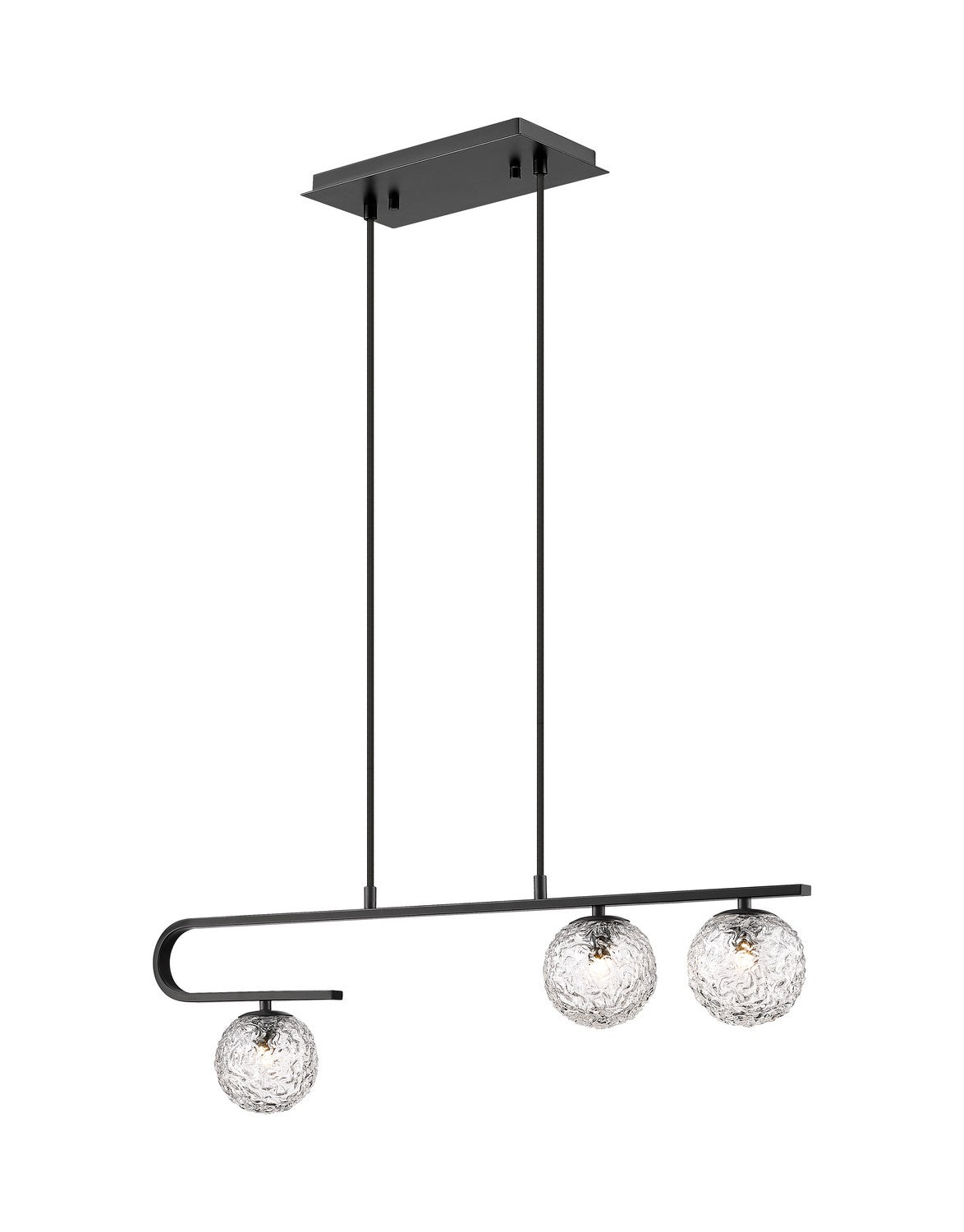 Innovations - 320-3I-BK-G320-5CL-BK - Three Light Island Pendant - Barrington - Matte Black