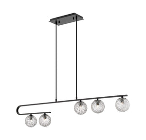 Innovations - 320-5I-BK-G320-5CL-BK - Five Light Island Pendant - Barrington - Matte Black