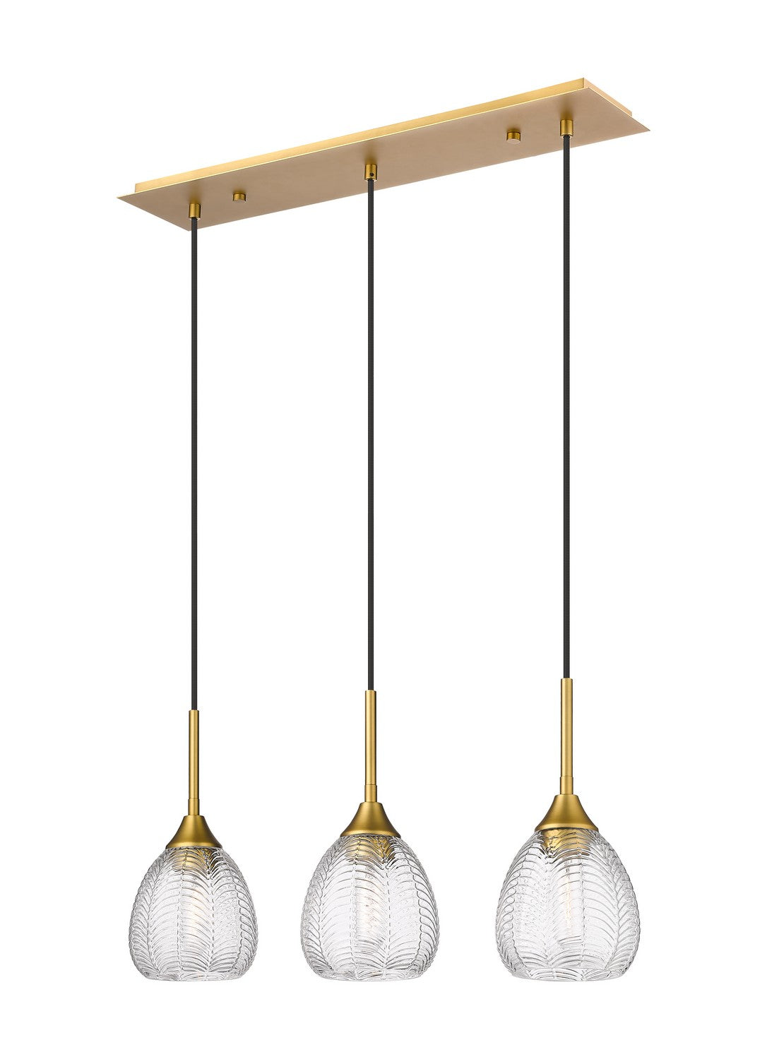 Innovations - 323-3I-BB-G323-6CL - Three Light Island Pendant - Berkshire - Brushed Brass