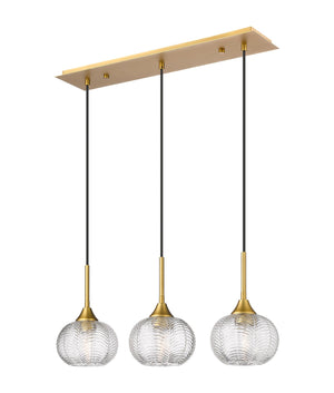 Innovations - 323-3I-BB-G323-7CL - Three Light Island Pendant - Berkshire - Brushed Brass