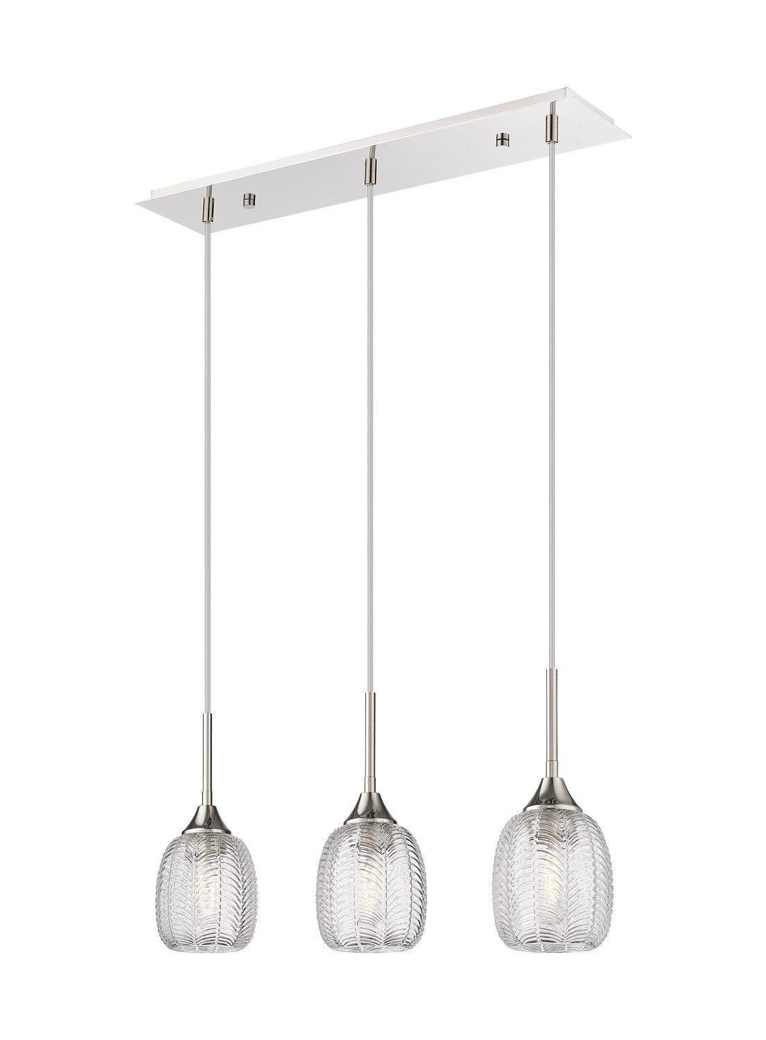 Innovations - 323-3I-PN-G323-5CL - Three Light Island Pendant - Berkshire - Polished Nickel