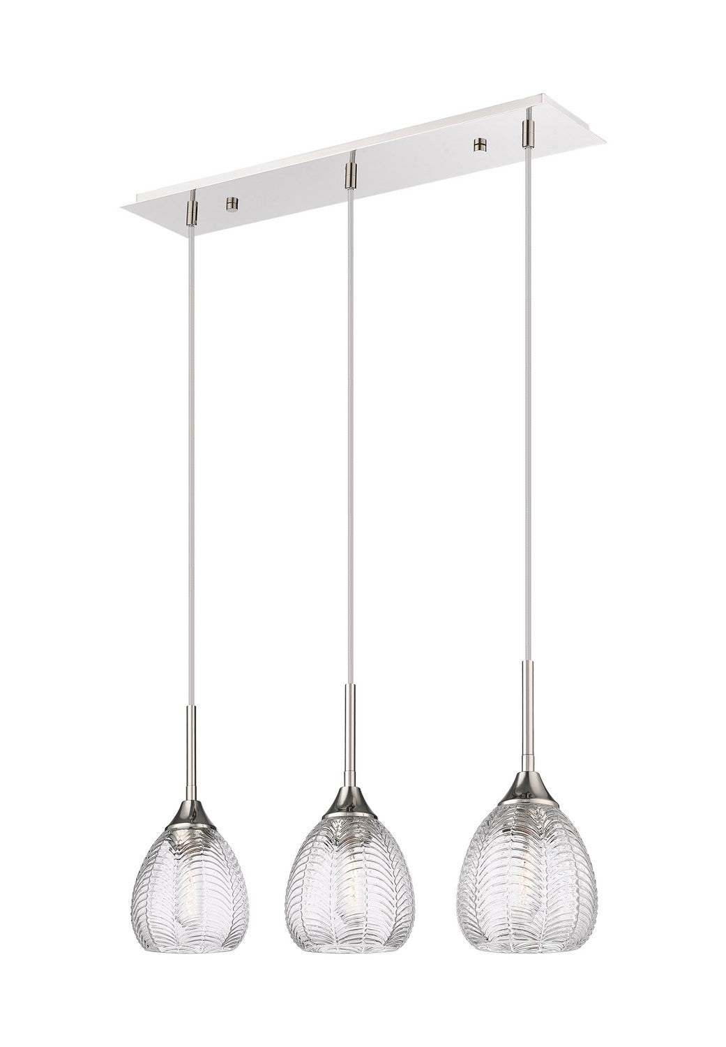 Innovations - 323-3I-PN-G323-6CL - Three Light Island Pendant - Berkshire - Polished Nickel