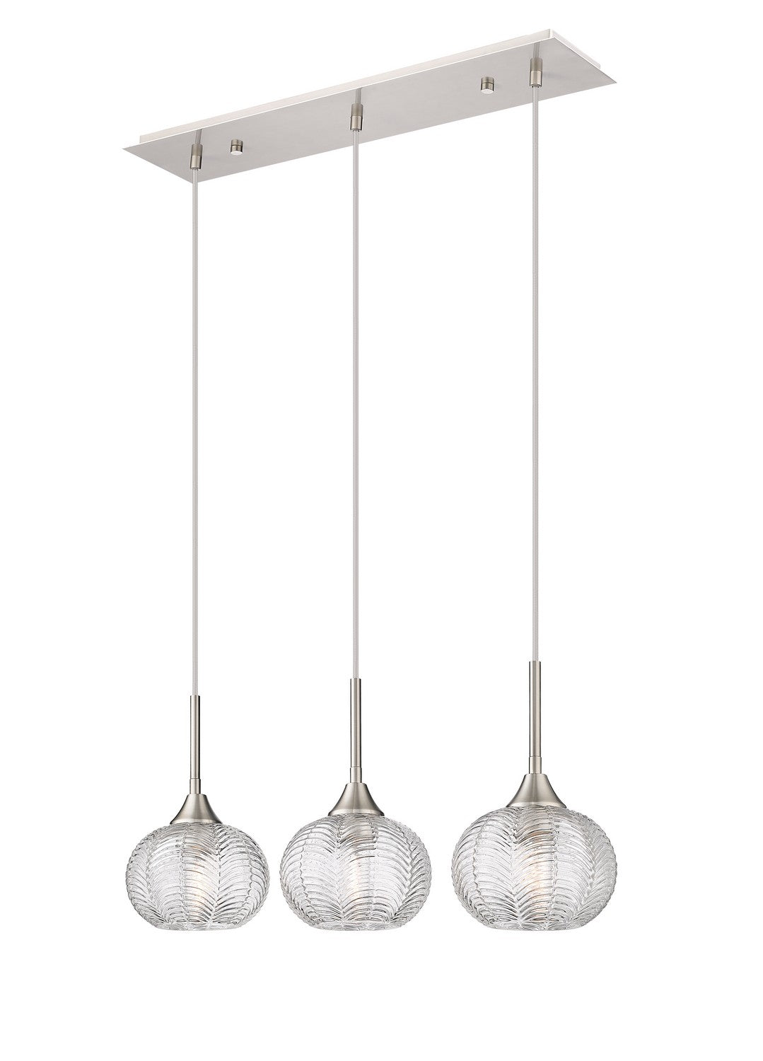 Innovations - 323-3I-SN-G323-7CL - Three Light Island Pendant - Berkshire - Brushed Satin Nickel