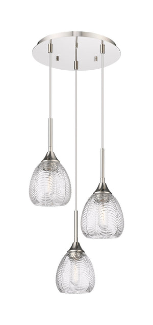 Innovations - 323-3P-PN-G323-6CL - Three Light Pendant - Berkshire - Polished Nickel