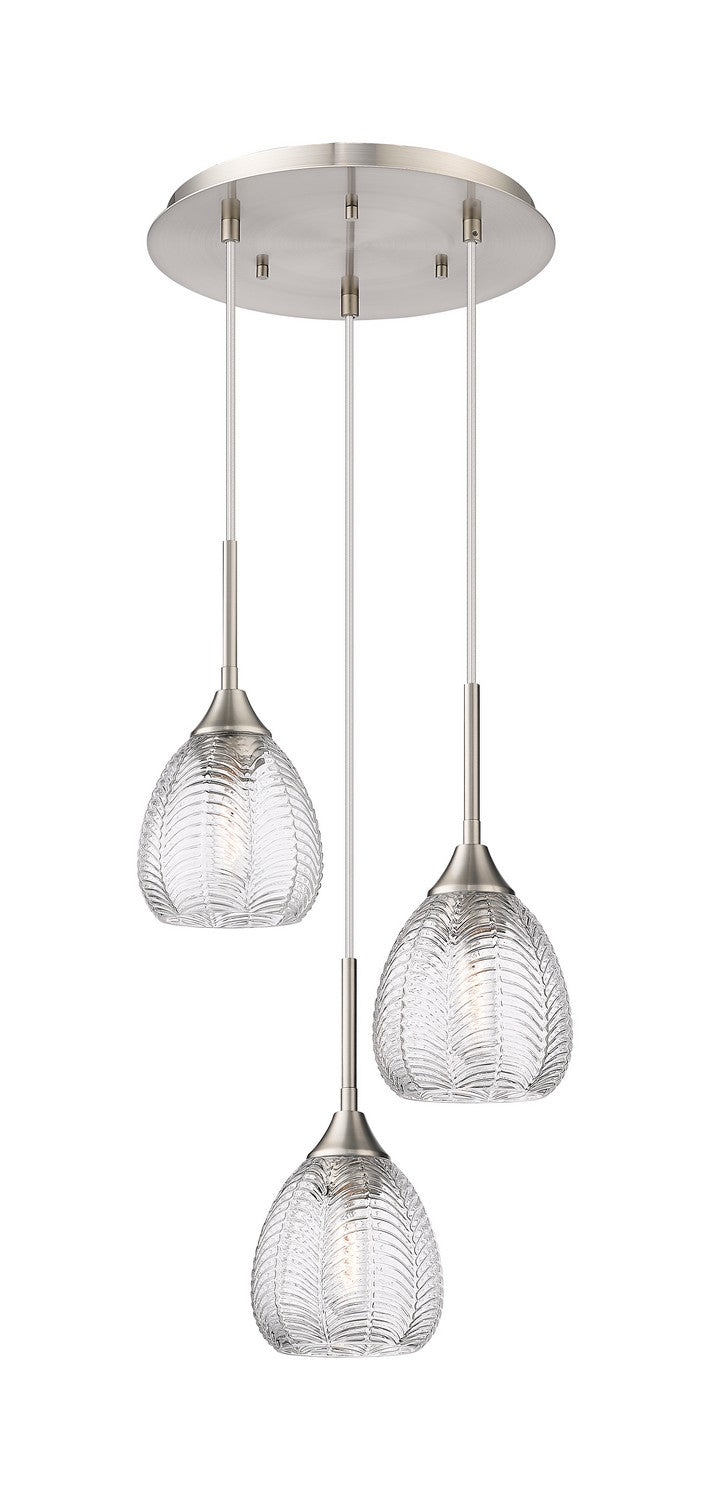 Innovations - 323-3P-SN-G323-6CL - Three Light Pendant - Berkshire - Brushed Satin Nickel