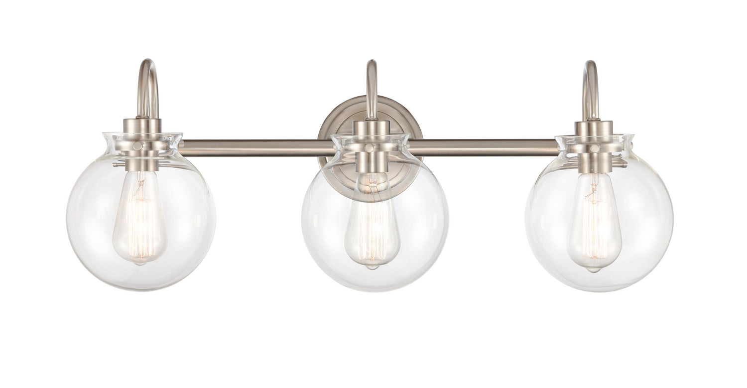 Innovations - 437-3W-SN-G4372 - Three Light Bath Vanity - Olivia - Satin Nickel