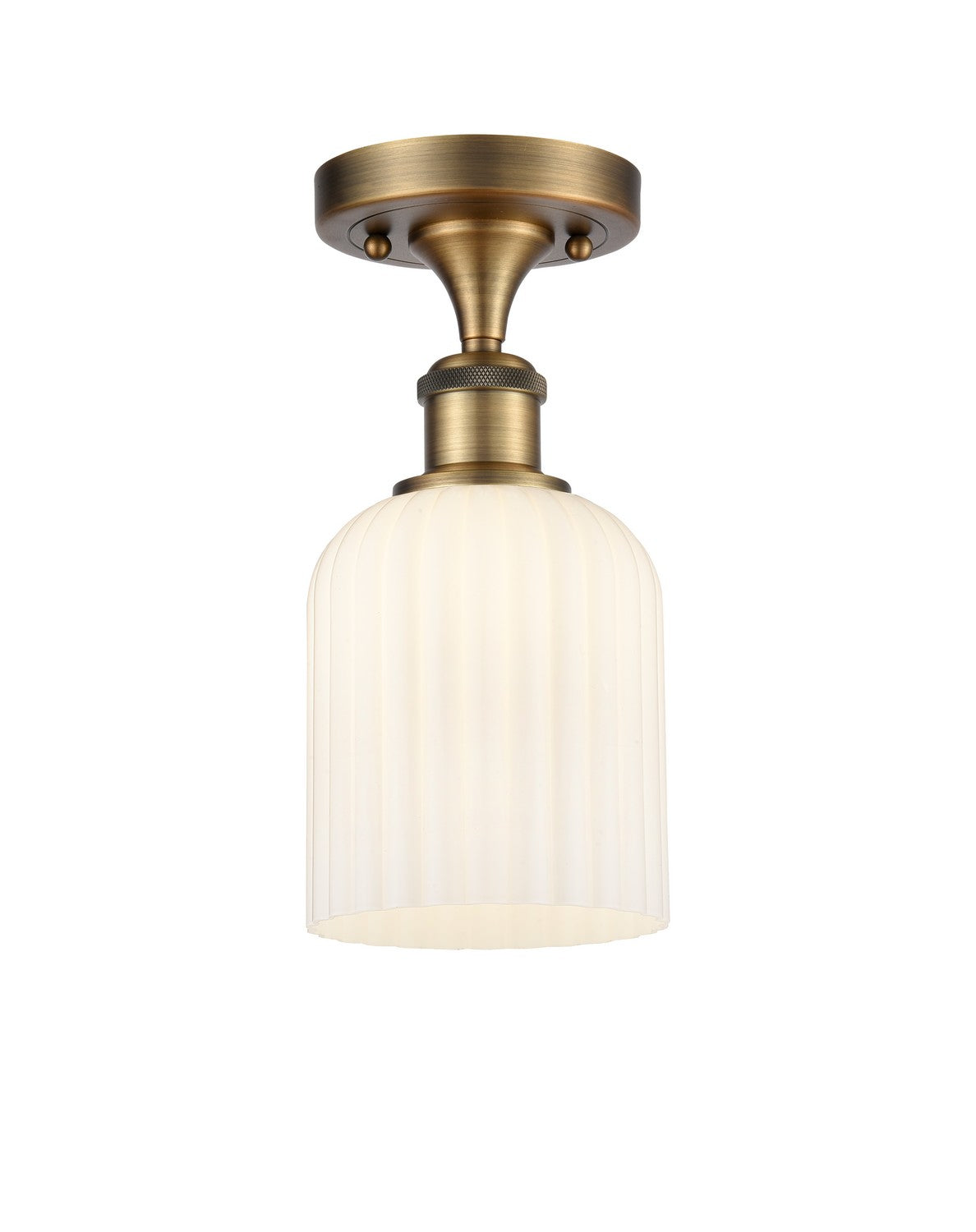 Innovations - 516-1C-BB-G559-5GWH - One Light Semi-Flush Mount - Ballston - Brushed Brass