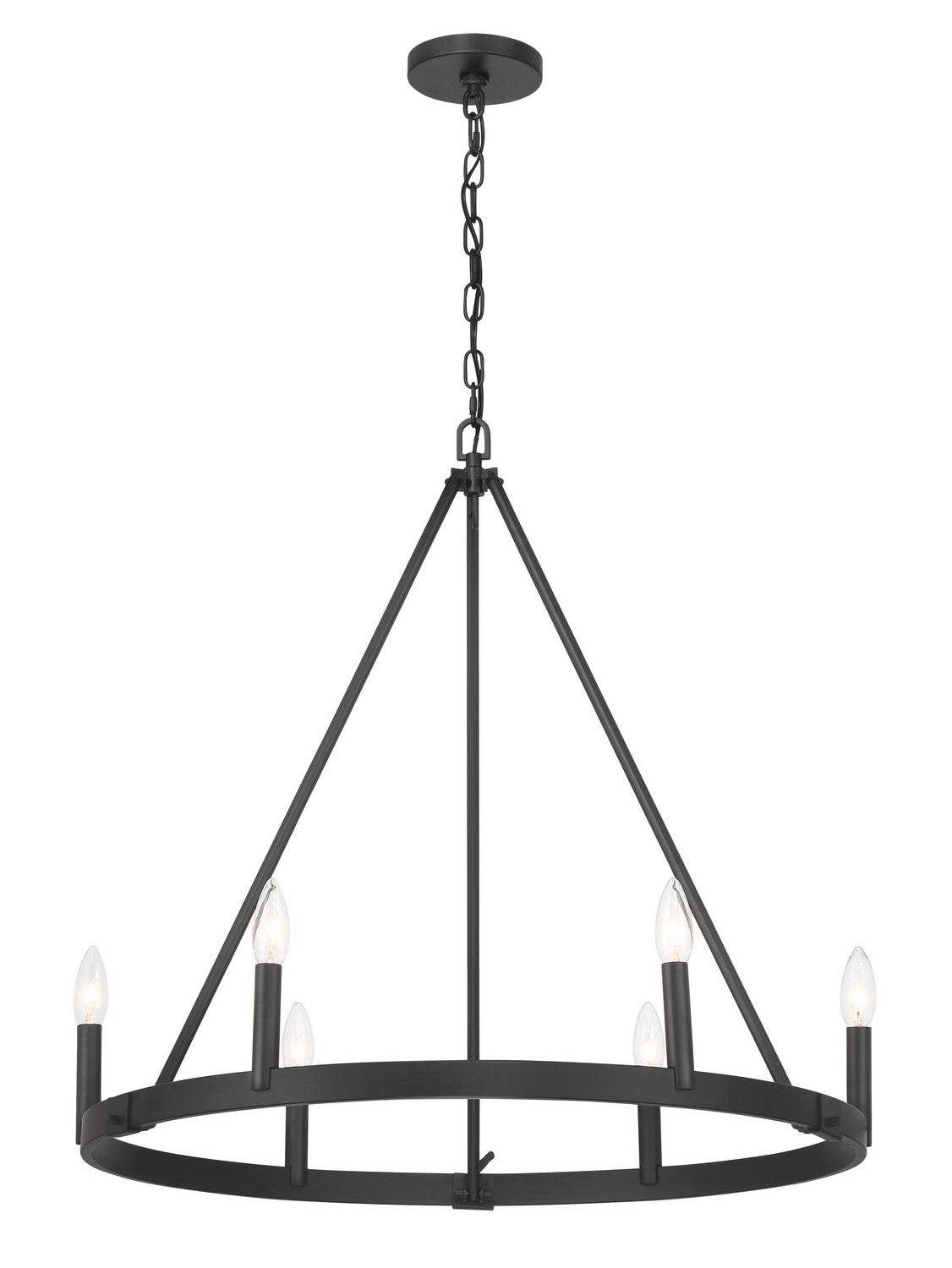 Minka-Lavery - 1715-66A - Six Light Chandelier - Dutton - Black Coal