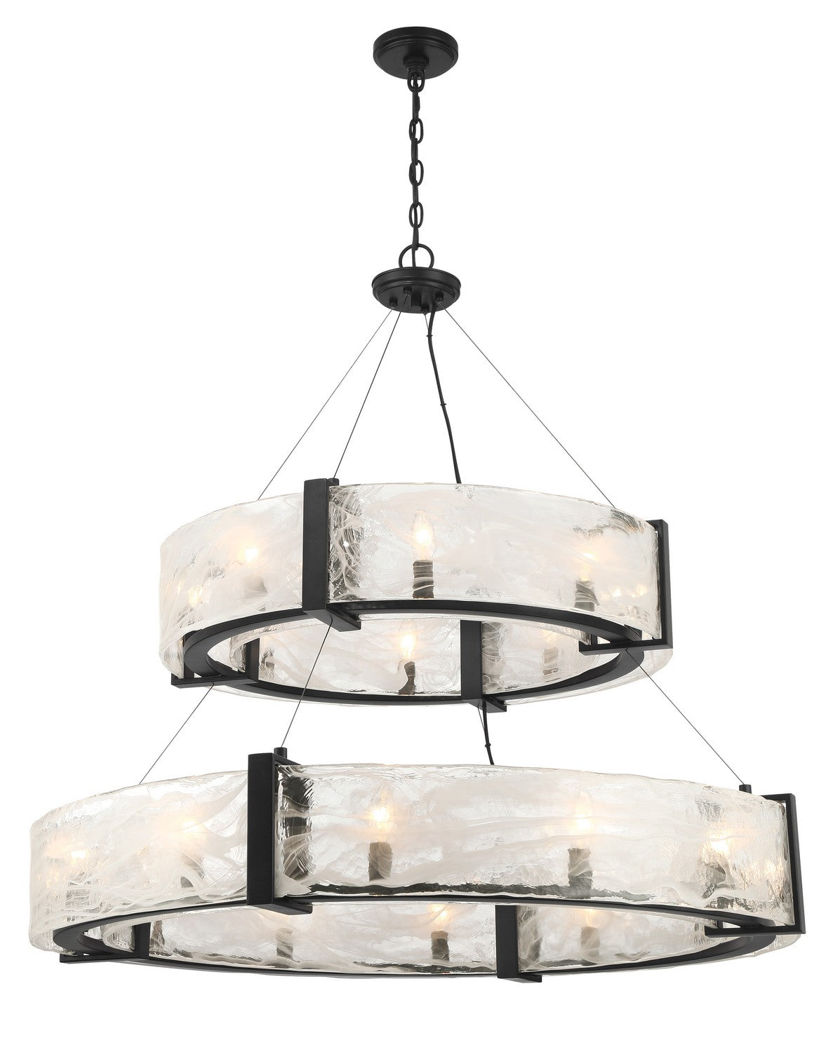 Minka-Lavery - 3610-66A - 20 Light Pendant - Cloud Break - Coal Black