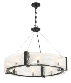 Minka-Lavery - 3619-66A - Eight Light Pendant - Cloud Break - Coal Black