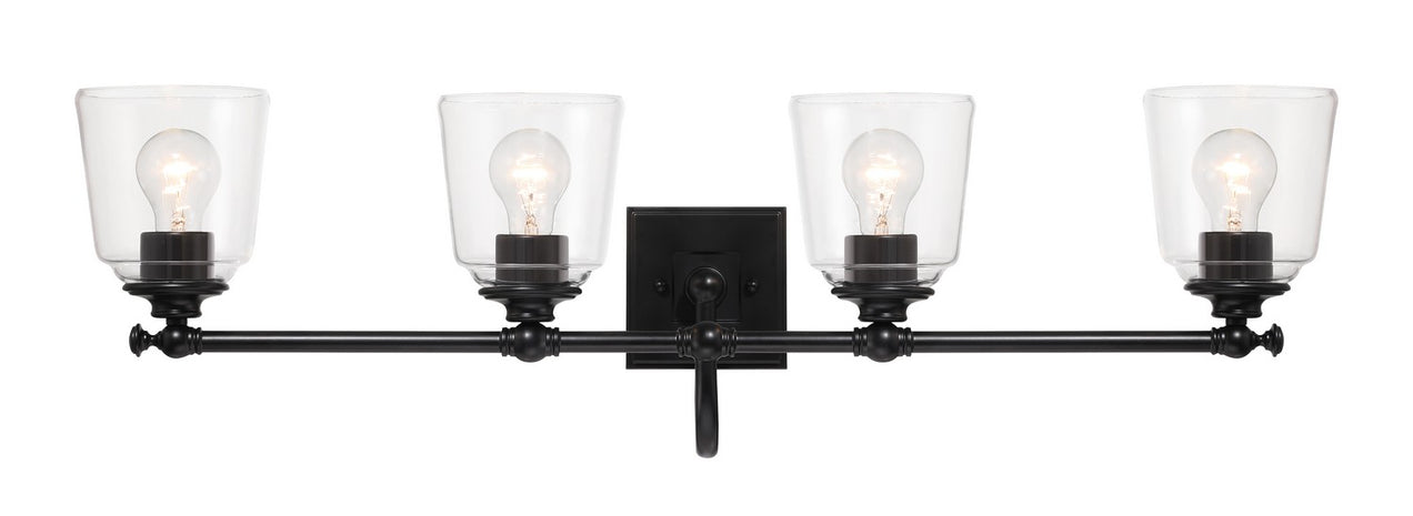 Minka-Lavery - 4004-66A - Four Light Bath Vanity - Antonia - Coal Black