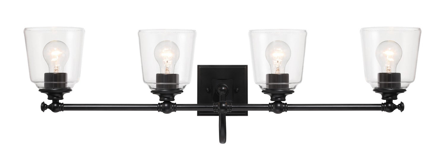 Minka-Lavery - 4004-66A - Four Light Bath Vanity - Antonia - Coal Black