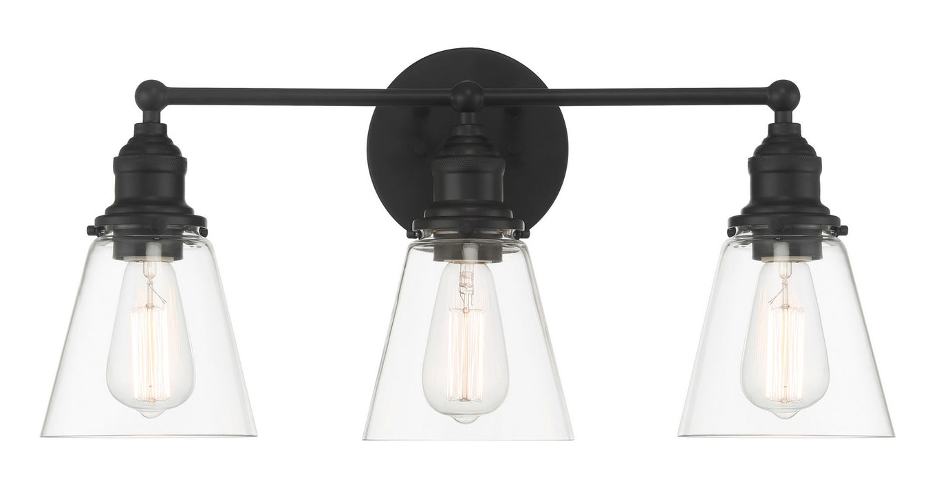 Minka-Lavery - 5683-66A - Three Light Bath Vanity - Barwell - Coal Black