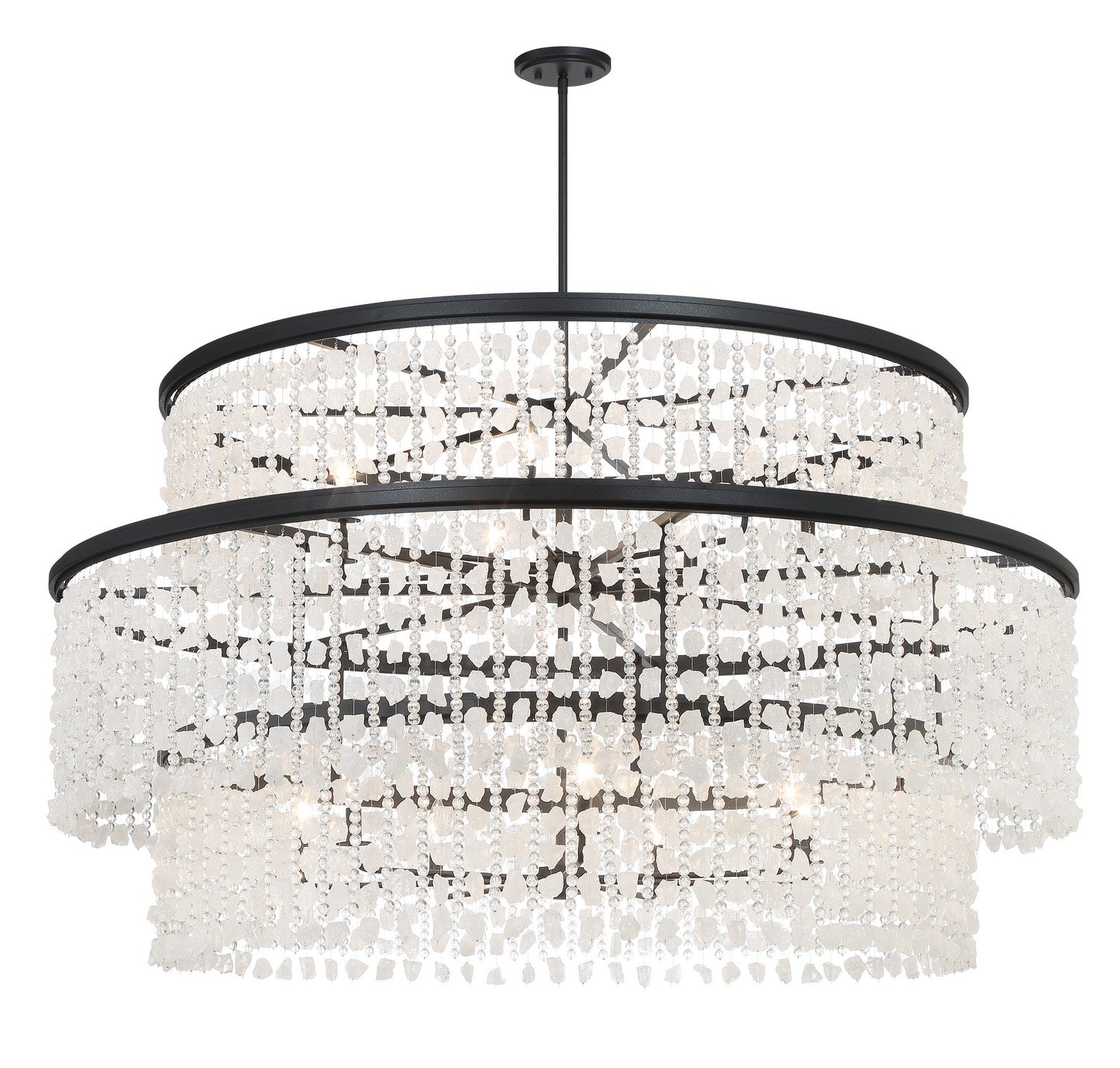 Minka-Lavery - 6709-66 - 14 Light Chandelier - Shimmering Elegance - Sand Coal Black