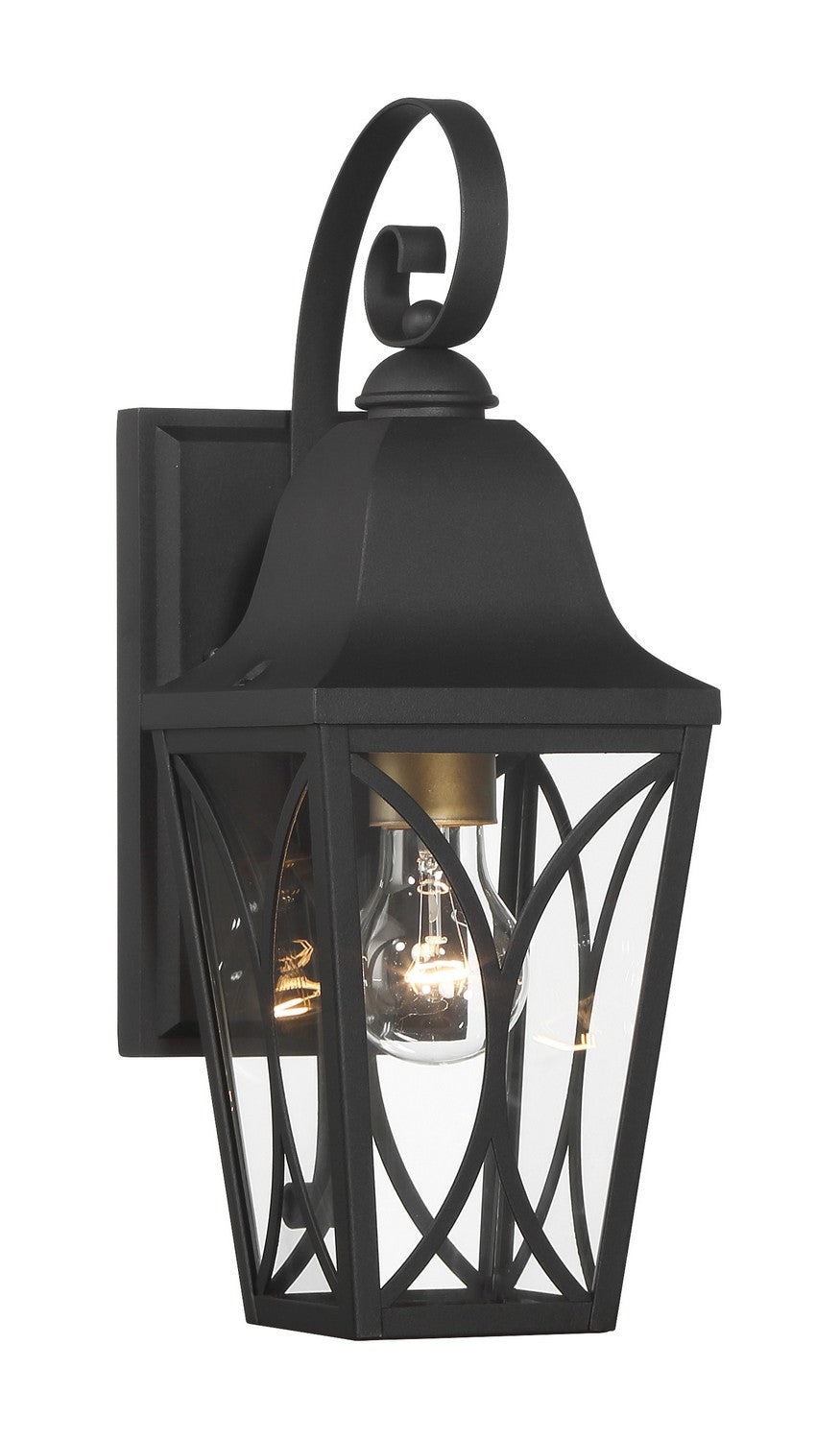 Minka-Lavery - 73351-757 - One Light Outdoor Wall Mount - Cardigan - Sand Coal Black & Olden Brass