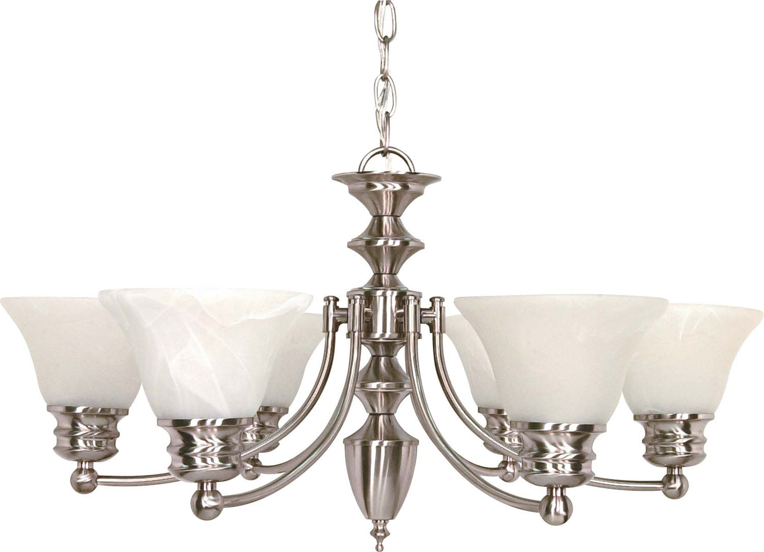 Nuvo Lighting - 60-356 - Six Light Chandelier - Empire - Brushed Nickel