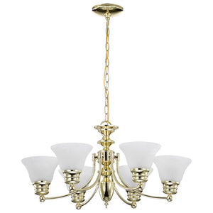 Nuvo Lighting - 60-357 - Six Light Chandelier - Empire - Polished Brass