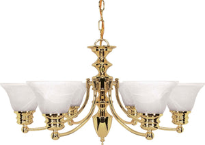 Nuvo Lighting - 60-357 - Six Light Chandelier - Empire - Polished Brass