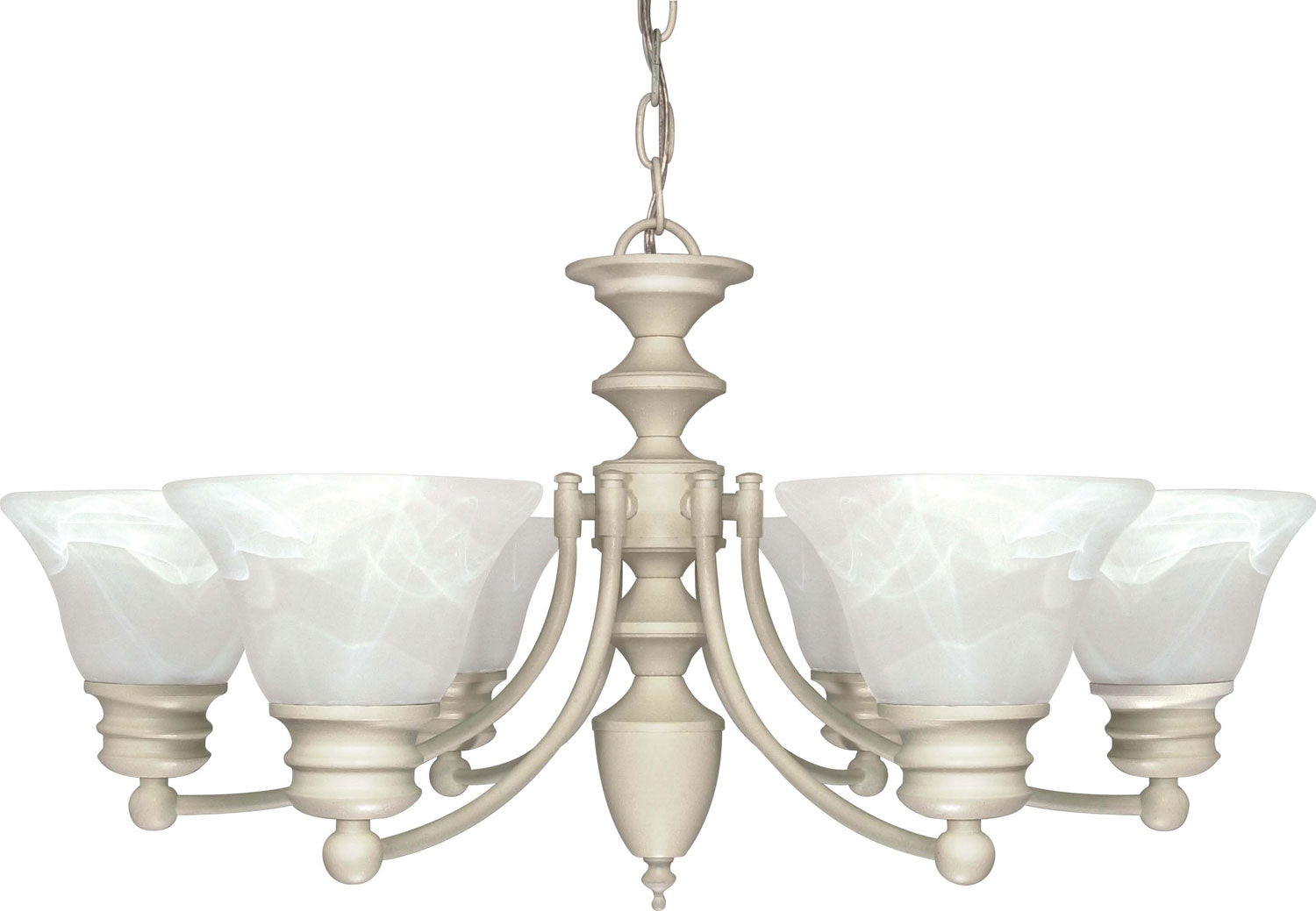 Nuvo Lighting - 60-359 - Six Light Chandelier - Empire - Textured White