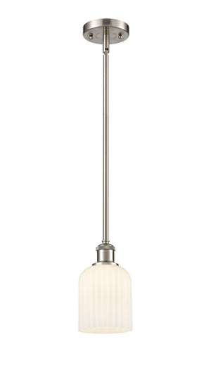 Innovations - 516-1S-SN-G559-5GWH - One Light Mini Pendant - Ballston - Brushed Satin Nickel