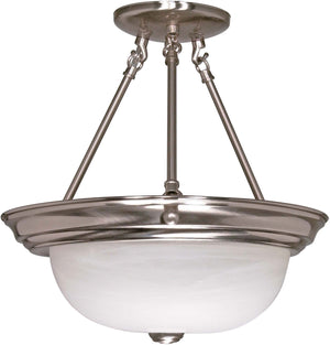 Nuvo Lighting - 60-201 - Two Light Semi Flush Mount - Brushed Nickel