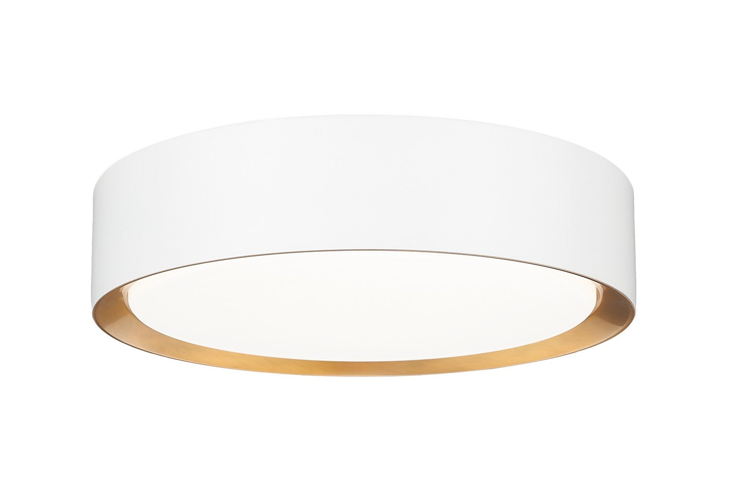 Z-Lite - 1014F12-MW-MGLD-LED - LED Flush Mount - Kawan - Matte White / Modern Gold