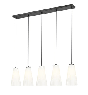 Z-Lite - 3043P6-5L-MB - Five Light Linear Chandelier - Farrell - Matte Black