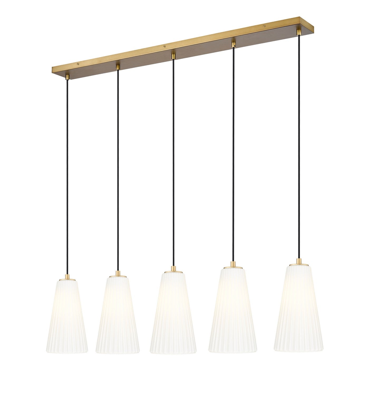 Z-Lite - 3043P6-5L-MGLD - Five Light Linear Chandelier - Farrell - Modern Gold