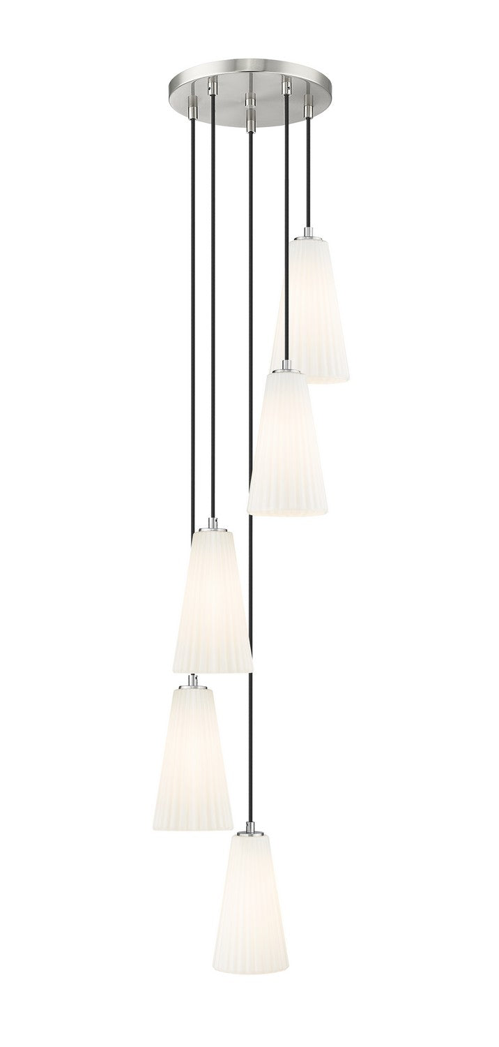 Z-Lite - 3043P6-5R-BN - Five Light Chandelier - Farrell - Brushed Nickel