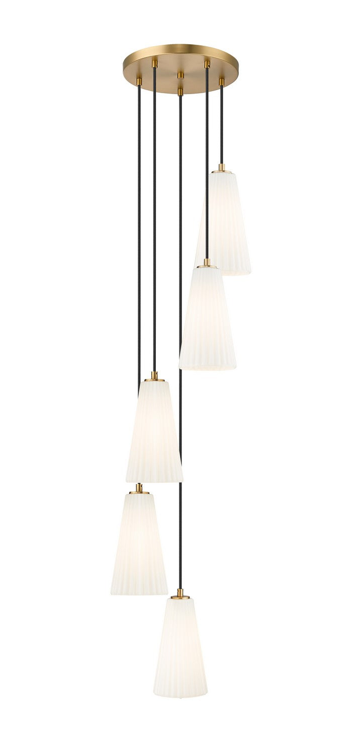 Z-Lite - 3043P6-5R-MGLD - Five Light Chandelier - Farrell - Modern Gold