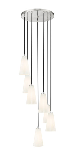 Z-Lite - 3043P6-7R-BN - Seven Light Chandelier - Farrell - Brushed Nickel