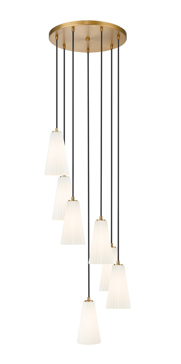 Z-Lite - 3043P6-7R-MGLD - Seven Light Chandelier - Farrell - Modern Gold