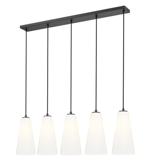 Z-Lite - 3043P7-5L-MB - Five Light Linear Chandelier - Farrell - Matte Black