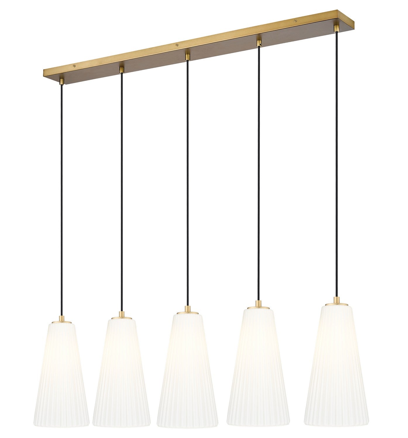 Z-Lite - 3043P7-5L-MGLD - Five Light Linear Chandelier - Farrell - Modern Gold