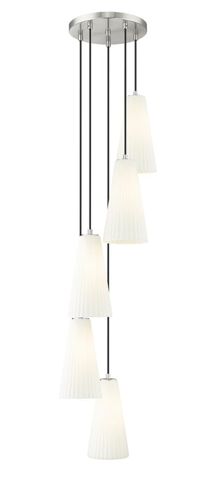 Z-Lite - 3043P7-5R-BN - Five Light Chandelier - Farrell - Brushed Nickel