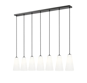 Z-Lite - 3043P7-7L-MB - Seven Light Linear Chandelier - Farrell - Matte Black