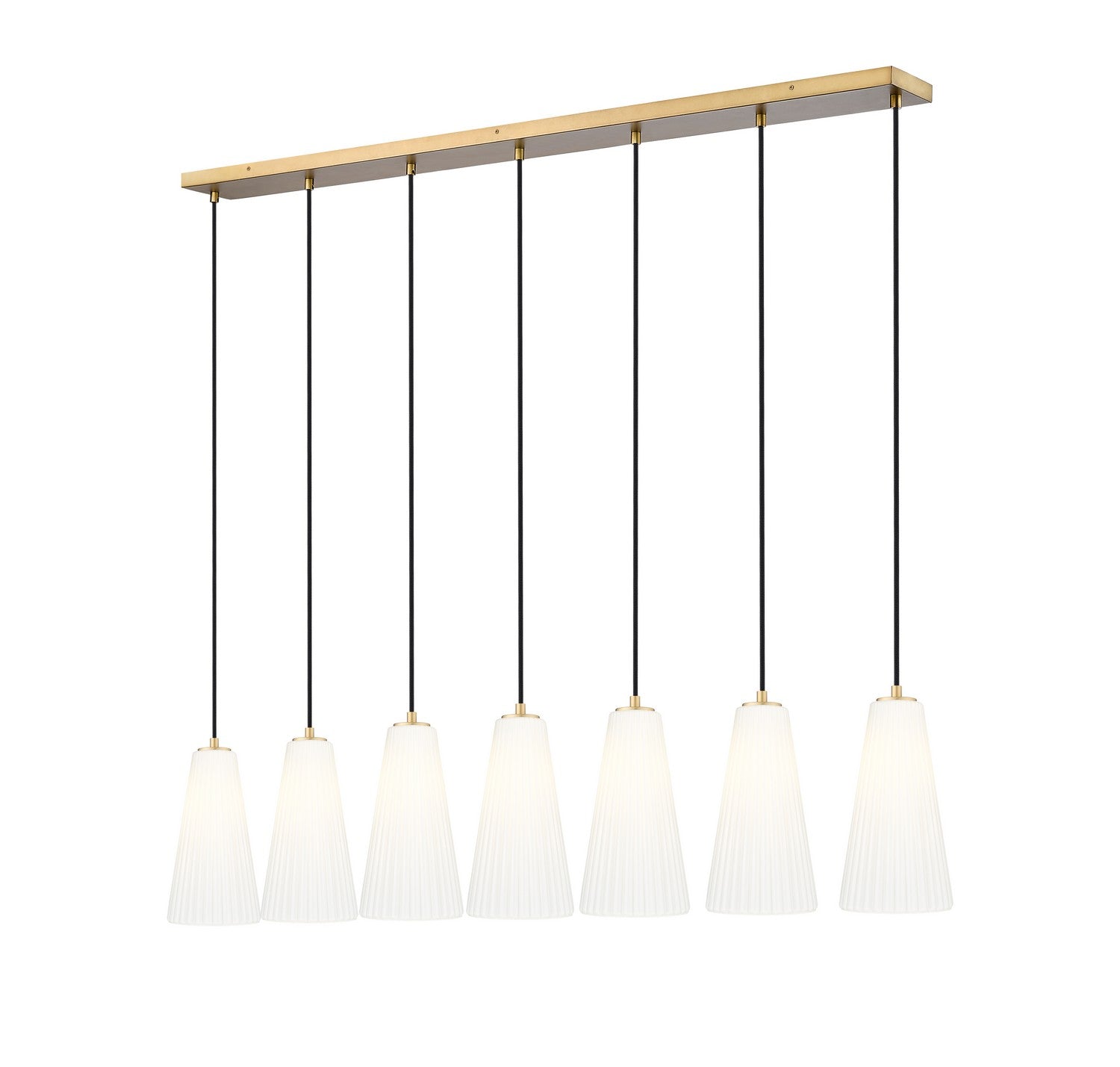 Z-Lite - 3043P7-7L-MGLD - Seven Light Linear Chandelier - Farrell - Modern Gold