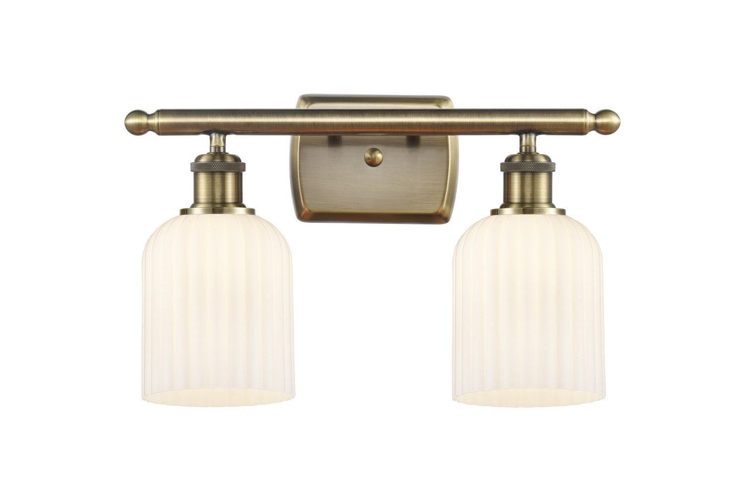 Innovations - 516-2W-AB-G559-5GWH - Two Light Bath Vanity - Ballston - Antique Brass