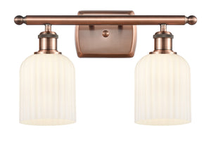 Innovations - 516-2W-AC-G559-5GWH - Two Light Bath Vanity - Ballston - Antique Copper