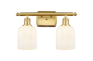 Innovations - 516-2W-SG-G559-5GWH - Two Light Bath Vanity - Ballston - Satin Gold