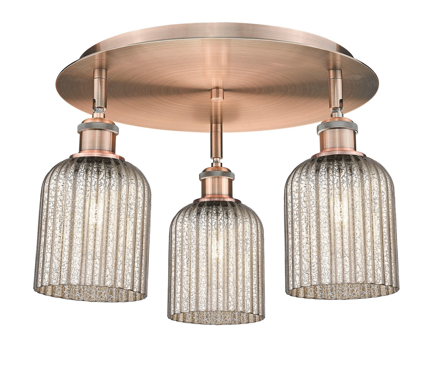 Innovations - 516-3C-AC-G559-5ME - Three Light Flush Mount - Downtown Urban - Antique Copper