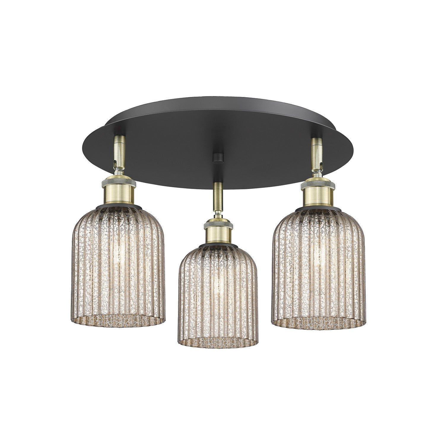 Innovations - 516-3C-BAB-G559-5ME - Three Light Flush Mount - Downtown Urban - Black Antique Brass