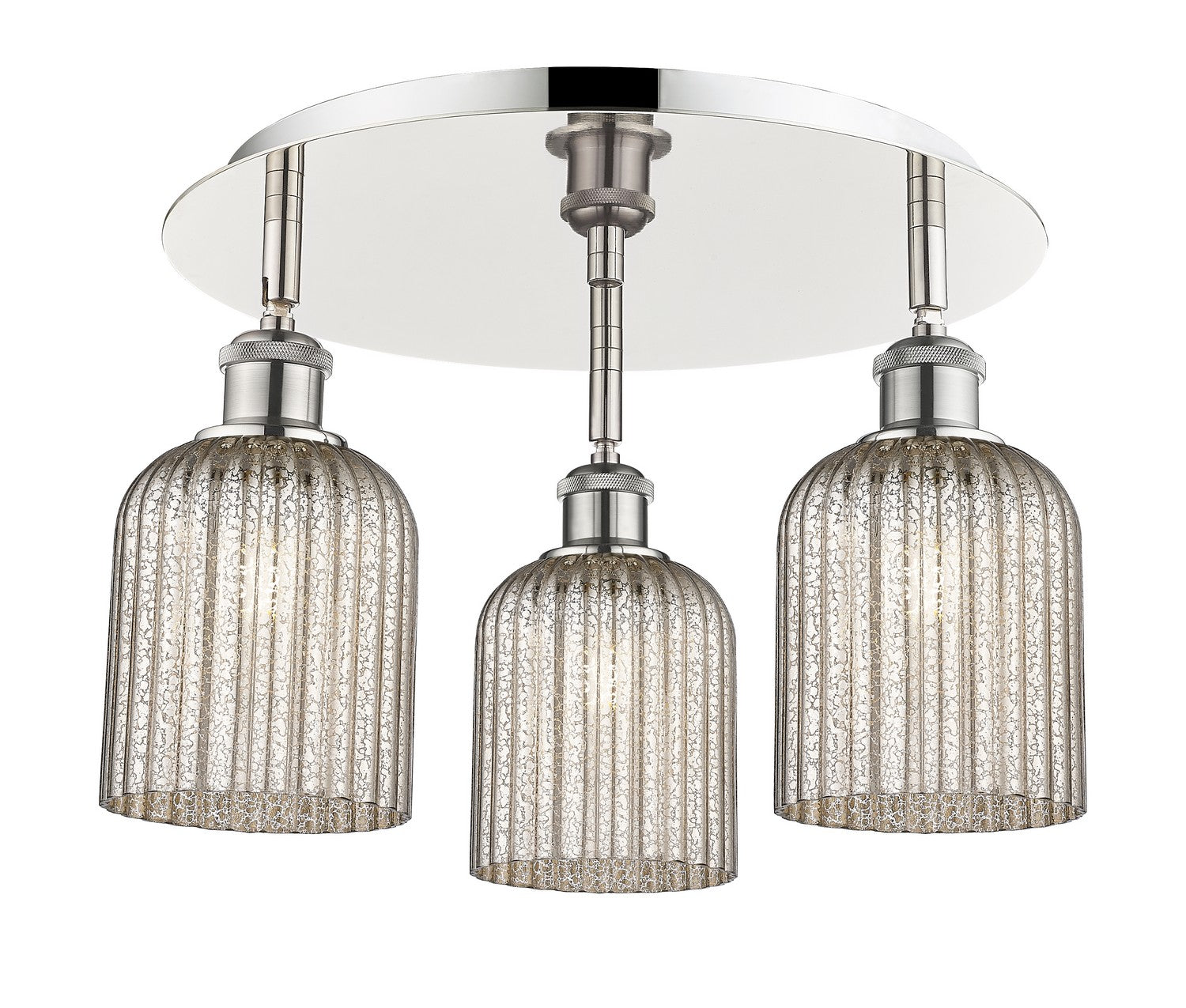 Innovations - 516-3C-PN-G559-5ME - Three Light Flush Mount - Downtown Urban - Polished Nickel