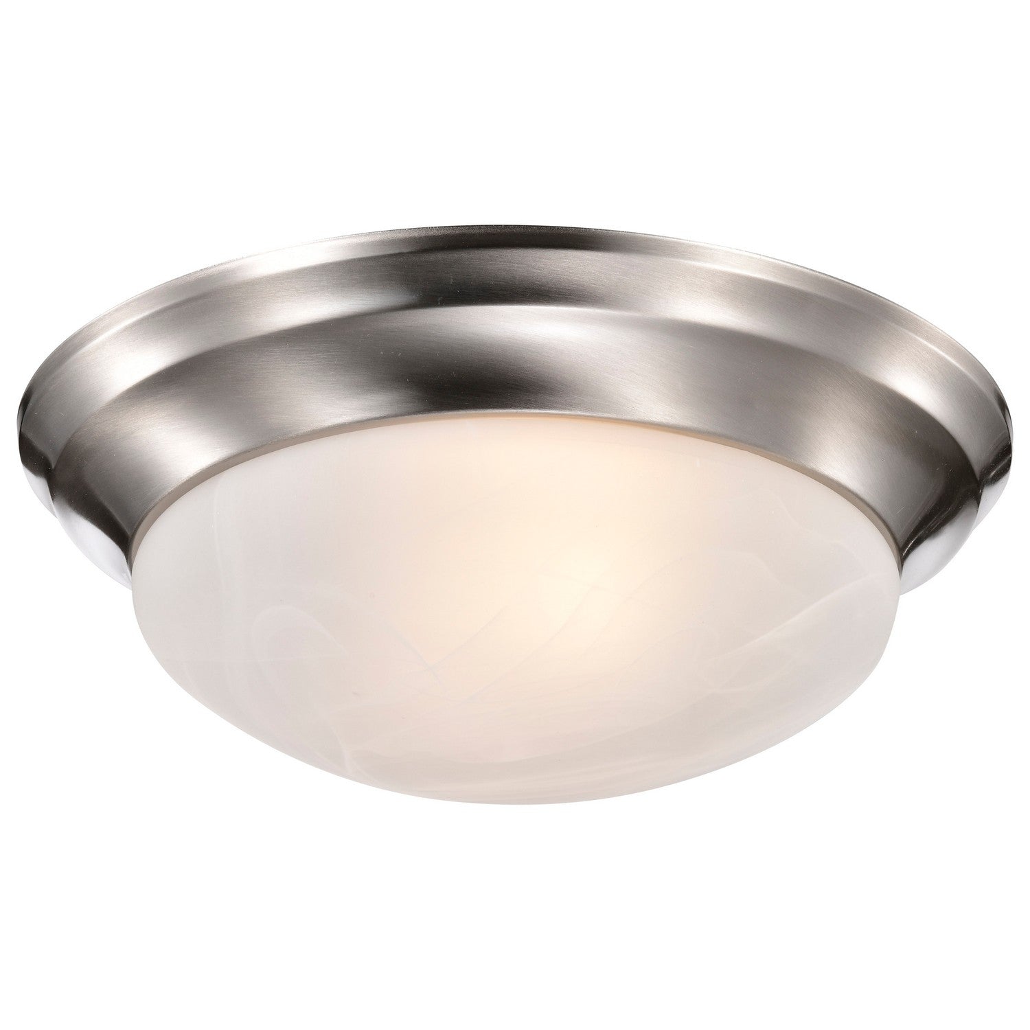 Nuvo Lighting - 60-284 - Two Light Flush Mount - Twist and Lock Brushed Nickel - Brushed Nickel