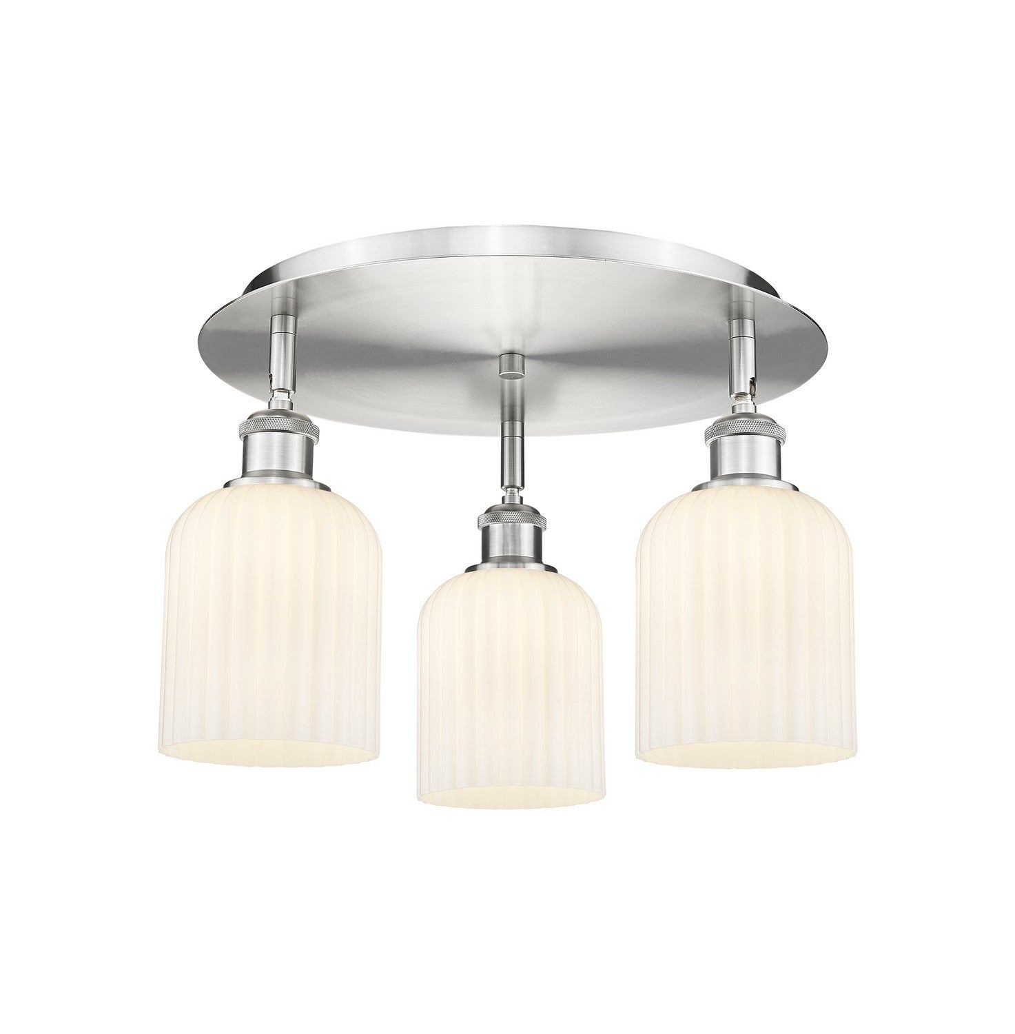 Innovations - 516-3C-SN-G559-5GWH - Three Light Flush Mount - Downtown Urban - Satin Nickel