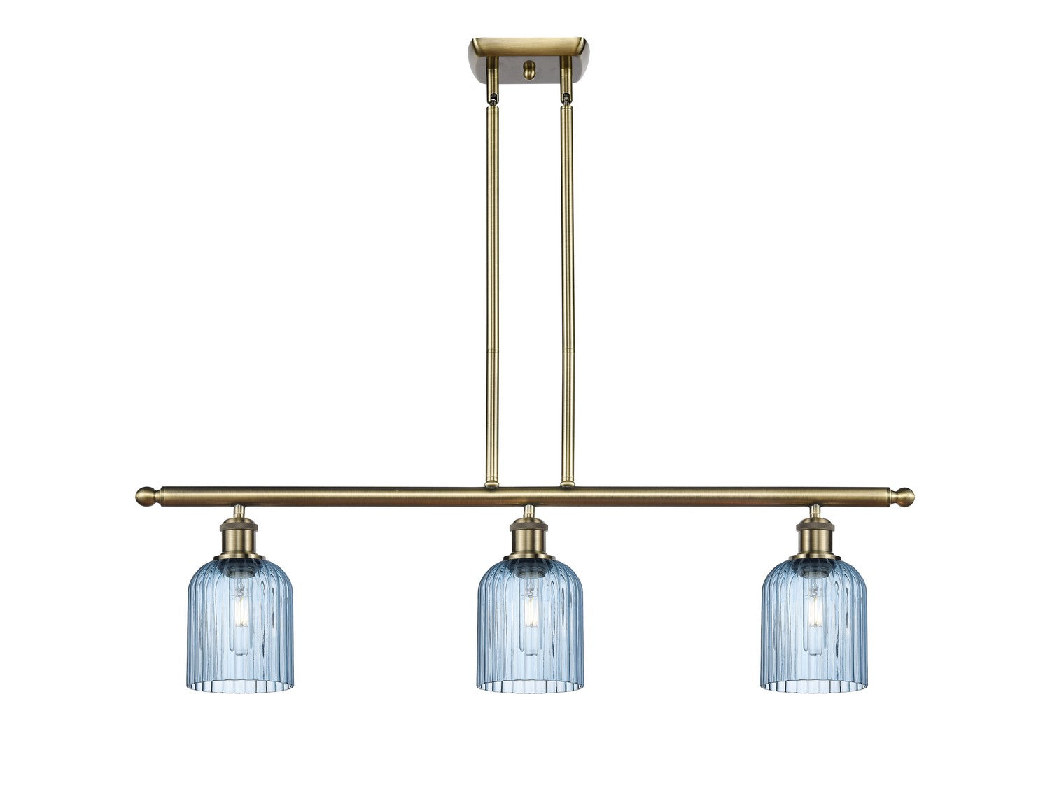 Innovations - 516-3I-AB-G559-5BL - Three Light Island Pendant - Ballston - Antique Brass