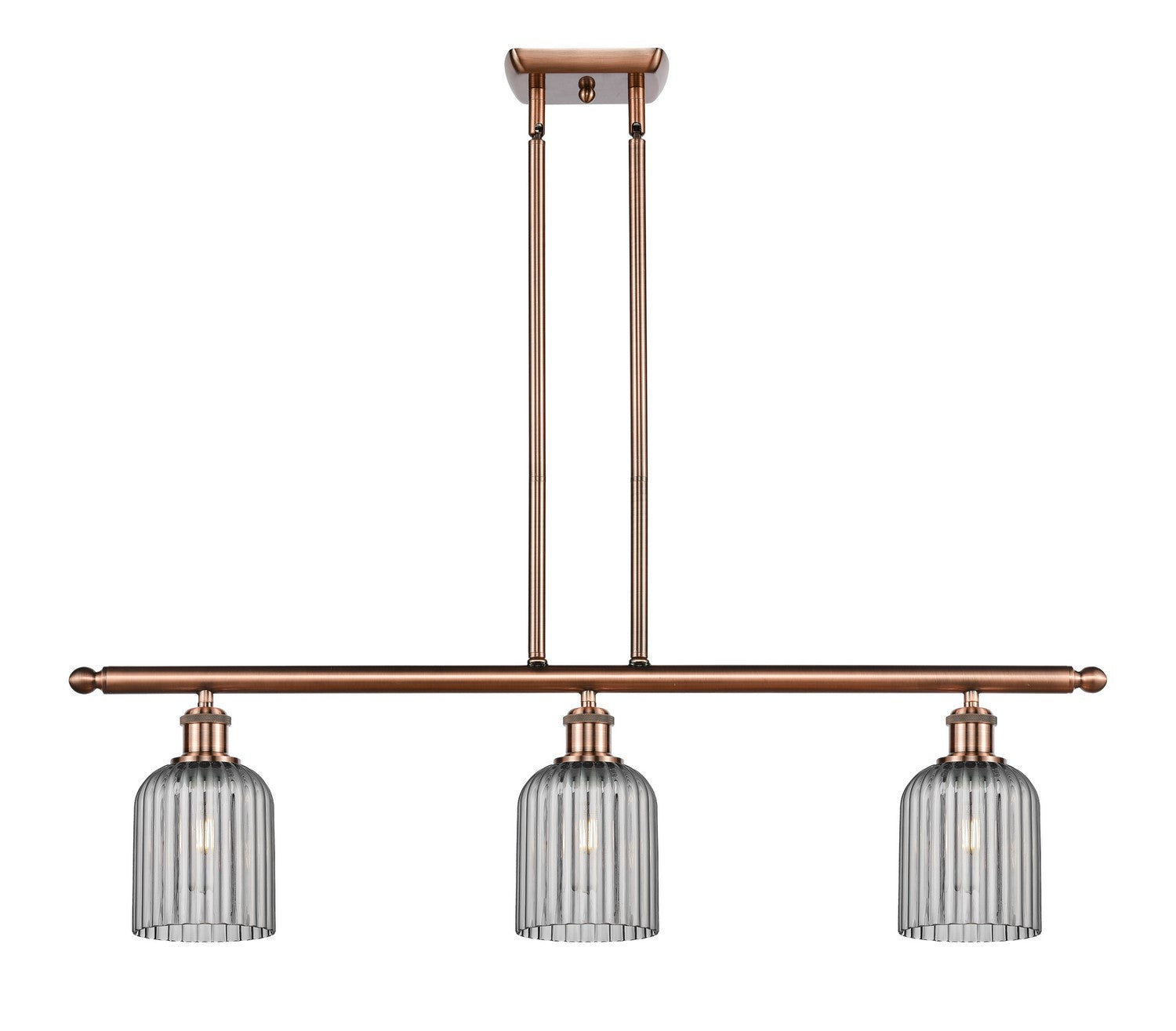 Innovations - 516-3I-AC-G559-5SM - Three Light Island Pendant - Ballston - Antique Copper